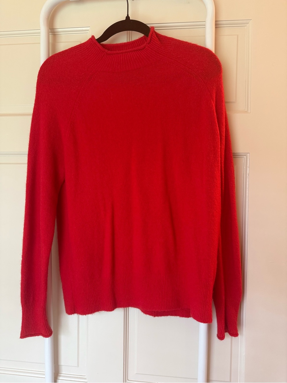 J. Crew Vibrant Red Wool Crewneck Sweater